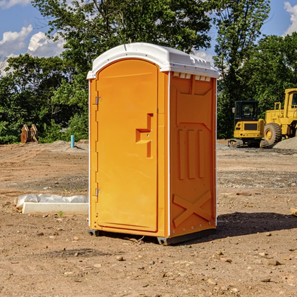 how often are the portable restrooms cleaned and serviced during a rental period in Arkansaw WI